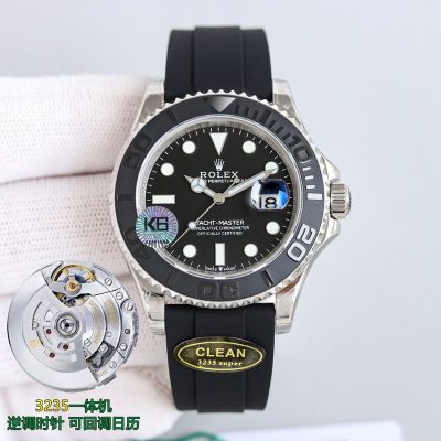 Clean Factory ROLEX Yacht Master Replica With Sapphire Crystal 904L Steel 3235  Black 40MM Watch